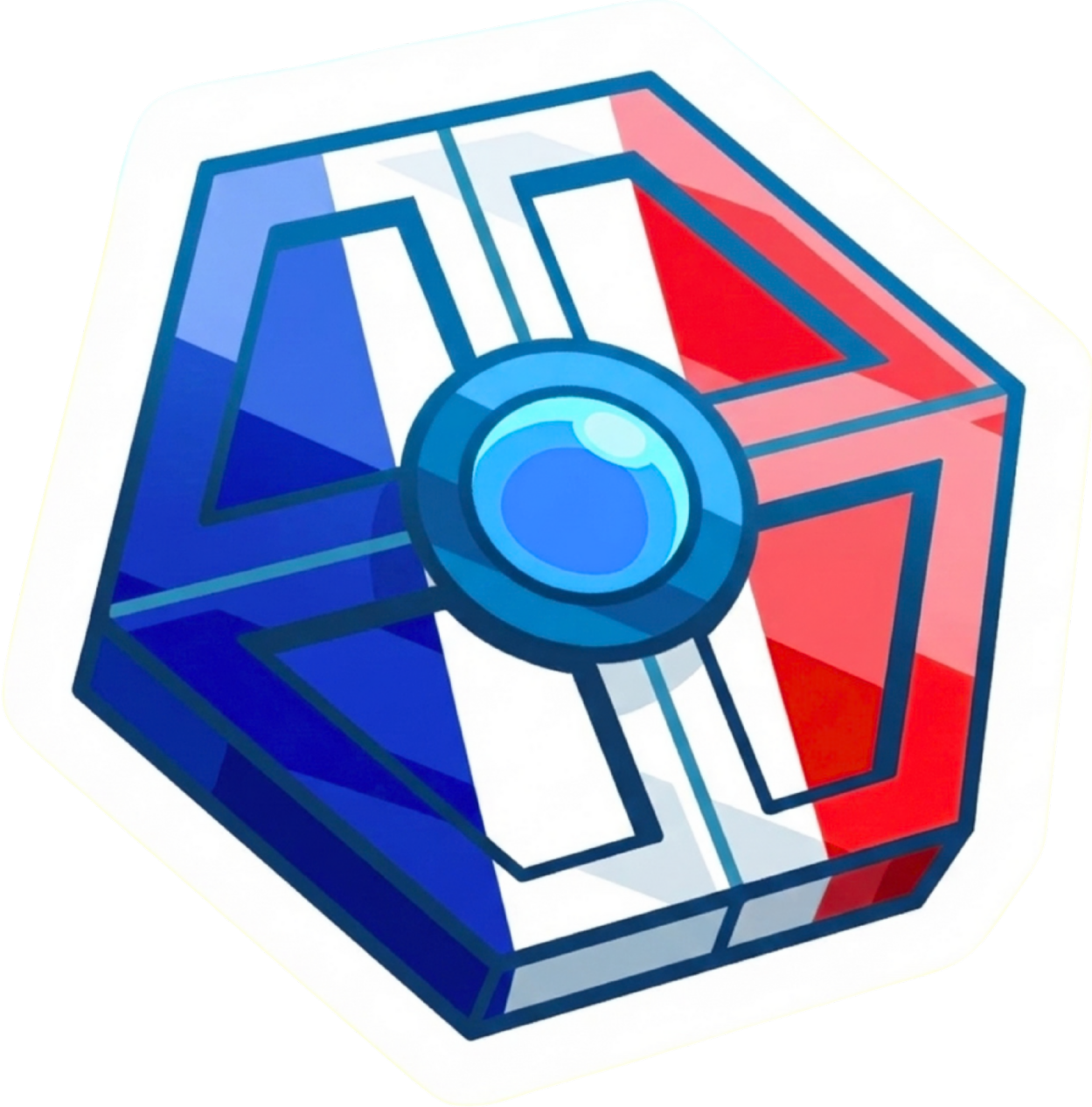 Eleon Disc with French flag colors